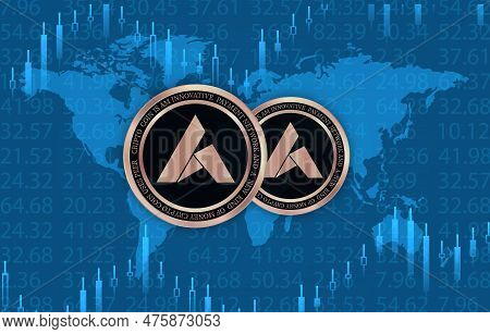 Ardor-ardr Virtual Currency Views. 3d Illustration. Ardor Coin Logo.