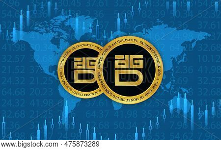 Image Of Digix Dao-dgd Virtual Currency. 3d Illustration.
