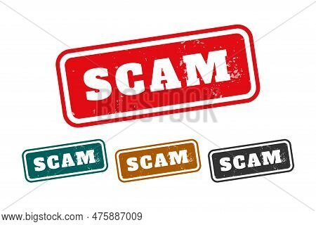 Scam Alert Warning Background Protect Yourself From Fraud Vector