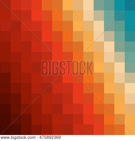 Abstract Geometric Background Consisting Of Colored Triangles.