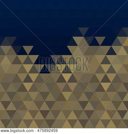 Colorful Vector Abstract Background. Green, Yellow And Orange Triangles. Template For Advertising.