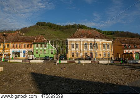 Biertan A Very Beautiful Medieval Village In Transylvania, Romania. A Historical Town In Romania Tha