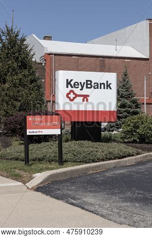 Warsaw - Circa May 2023: Keybank Consumer Branch. Keybank Is The Primary Subsidiary Of Keycorp Based