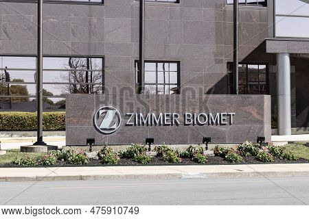 Warsaw - Circa May 2023: Zimmer Biomet Headquarters. Zimmer Biomet Produces Artificial Bone Joints A