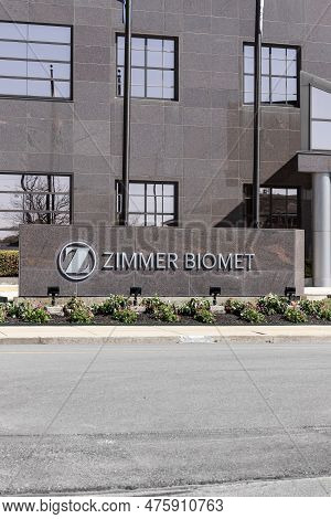 Warsaw - Circa May 2023: Zimmer Biomet Headquarters. Zimmer Biomet Produces Artificial Bone Joints A