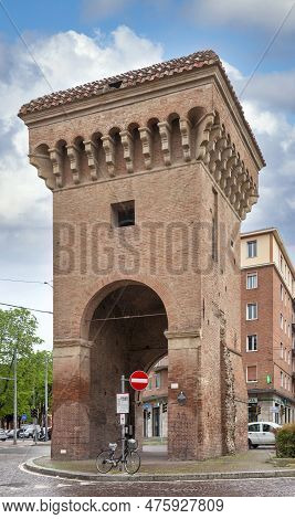 Bologna, Italy - April 03 2019: The Porta Castiglione Was A Portal Of The Former Outer Medieval Wall