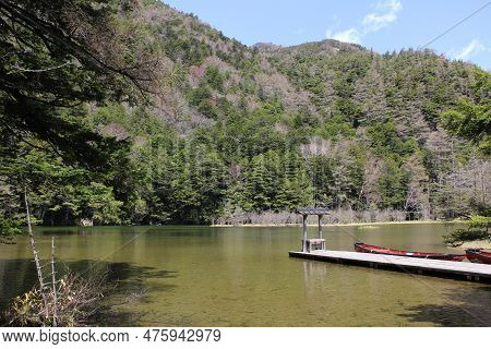 Myojin-ike Pond In Kamikochi, Nagano Prefecture, Japan