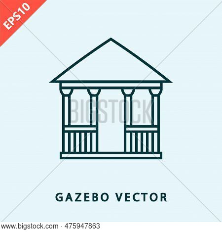 Gazebos Design Vector Icon Flat Modern Isolated Illustration