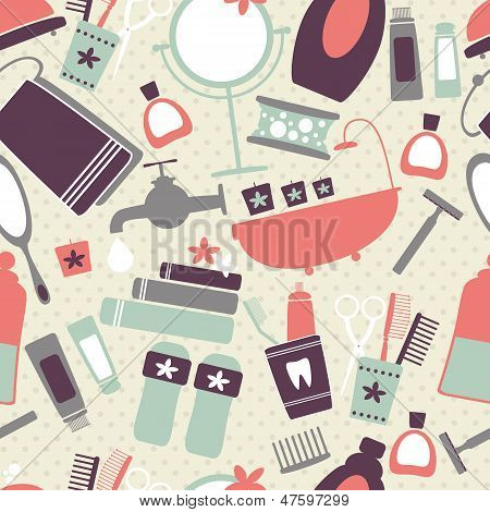 Varrat nélküli mintát fürdőszoba elemekkel.