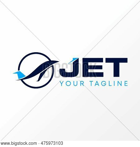 Logo Design Graphic Concept Creative Abstract Premium Free Vector Stock Airplane Jet Fast Flight Ins