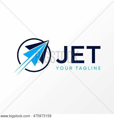 Logo Design Graphic Concept Creative Abstract Premium Free Vector Stock Paper Airplane Fast Flight I