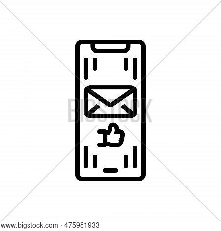Black Line Icon For Accepts Admit Receive Concede Obtain Acquire Authorization Verified Confirm