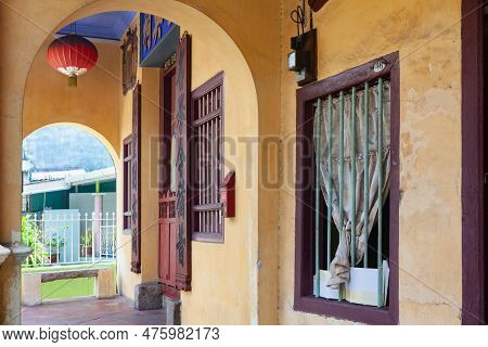 Georgetown, Penang, Malaysia - September 01, 2014: Chinese House At Lebuh Armenia, One Of The Main S