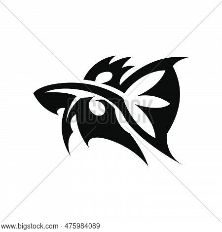 Black And White Line Art Of The Front Of The Betta Fish Good Use For Symbol Mascot Icon Avatar Tatto