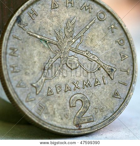 old coins,greek drahma,