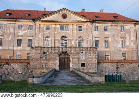 Old Monumental Baroque Classicist Manor House Castle In Small Town Holic In Slovakia