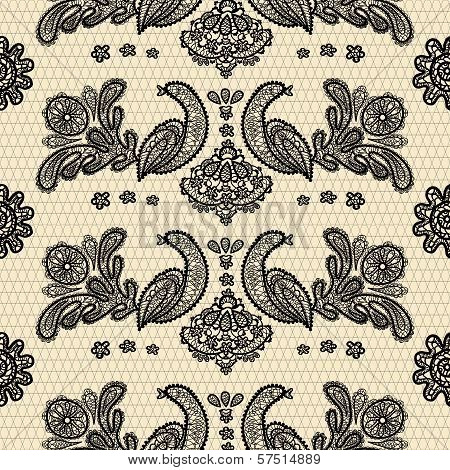 seamless pattern lace bird