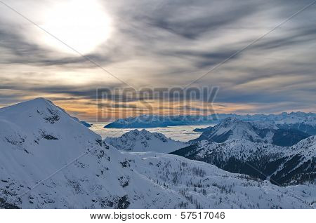 Mountains Of Nassfeld In Austria