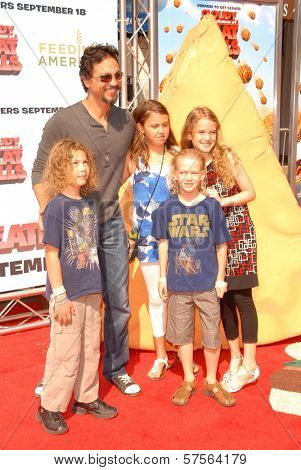 Benjamin Bratt and family at the Los Angeles Premiere of 'Cloudy With A Chance of Meatballs'. Mann Village Theatre, Westwood, CA. 09-12-09