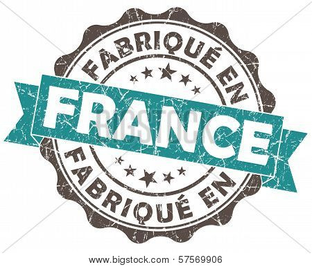 Fabrique En France Blue Grunge Seal
