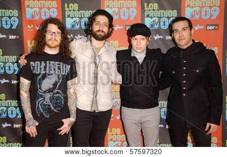 Fall Out Boy  at Los Premios MTV 2009. Gibson Amphitheatre, Universal City, CA. 10-15-09