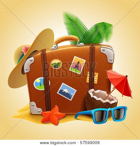vector travel Suitcase