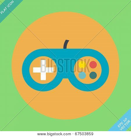 Game controller icon - vector illustration.
