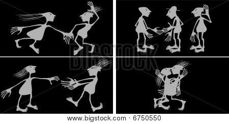 Vector stylisé personnes