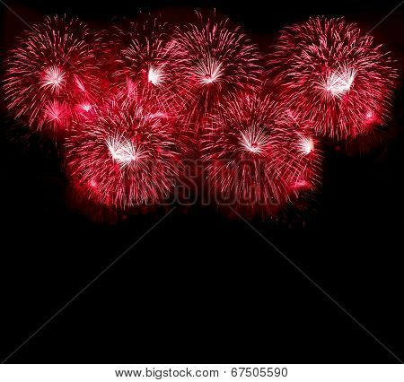 fireworks of various colors over night sky