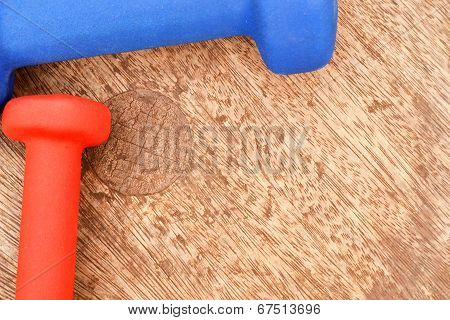 Colored dumbbells