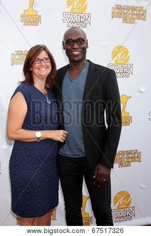 LOS ANGELES - JUN 26:  Stephanie Reddick, Lance Reddick at the 40th Saturn Awards at the The Castaways on June 26, 2014 in Burbank, CA