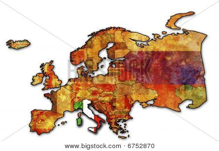 Kort over Italien