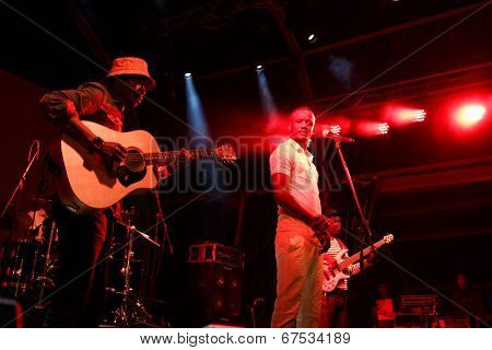 LOULE - JUNE 26: Debademba, traditional band from Mali, performs on stage at festival med, a world music festival, in Loule, Portugal, June 26, 2014 