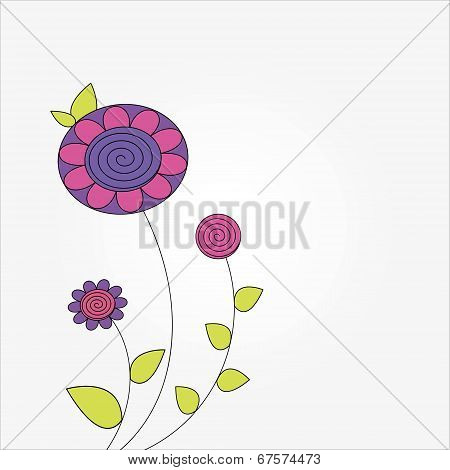 vector background with flowers