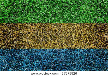 Gabon Flag Color Grass Texture Background