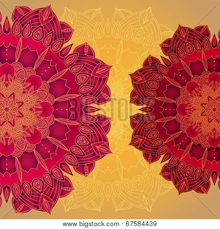 vector delicate lace round pattern