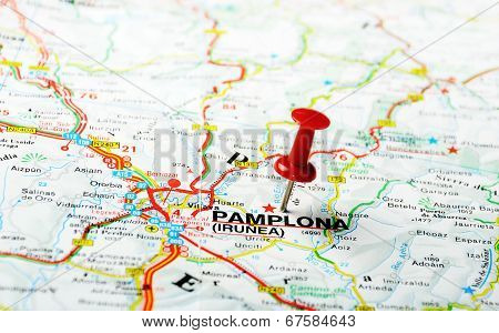 Pamplona Irunea,spain  Map