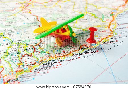 San Remo ,italy Map Airport
