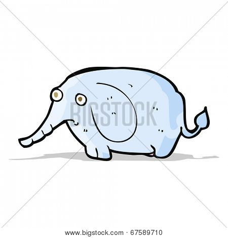 cartoon sad little elephant