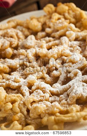 Homemade Funnel Cake With Powdered Sugar