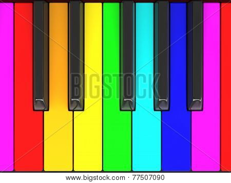 Color piano keys