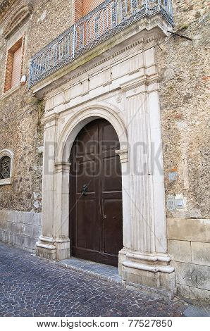 Historical palace. Brienza. Basilicata. Italy.