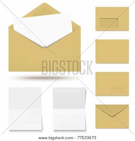 Collection Of Envelopes With Writing Paper