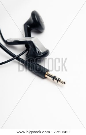 Audio Mini Jack Plug och ut ur fokus hörlurar
