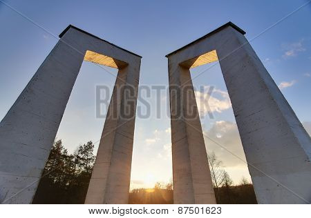 Arches Against Sunlight