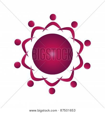People icon with globe
