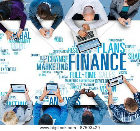 Finanace Security Global Analysis Management Accounting Concept