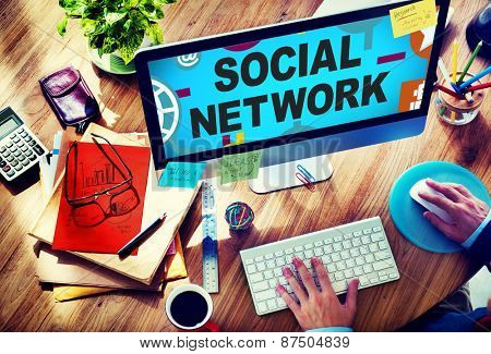Social Network Internet Online Society Connecting Social Media Concept