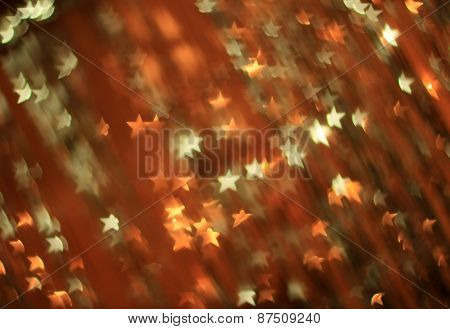 Festive background with gold and silver stars