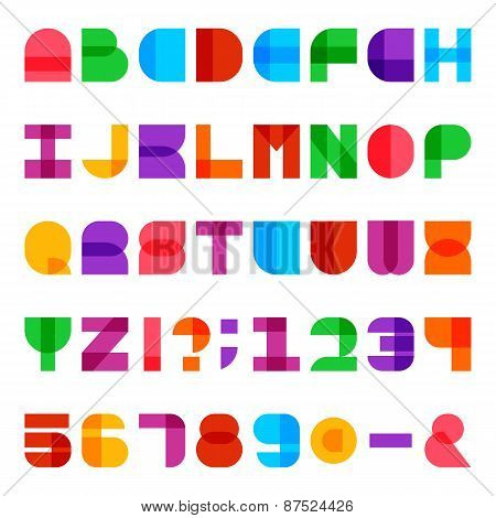 Colorful Alphabet Vector Font